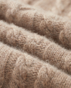 CASHMERE CABLE HALF ZIP