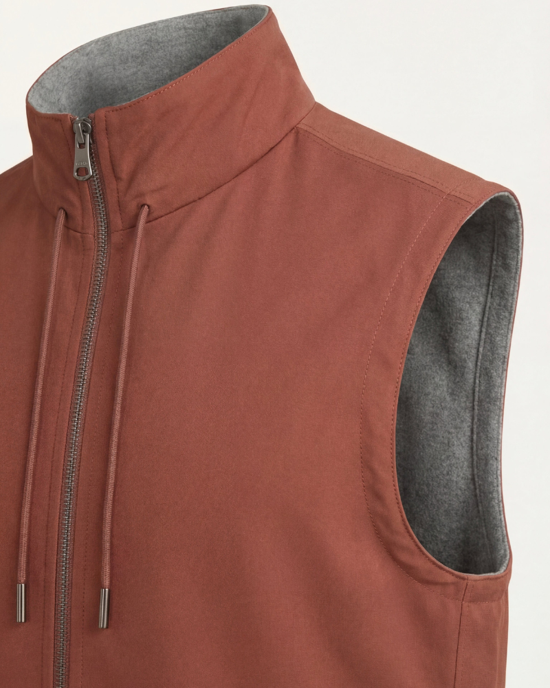 VALERE REVERSIBLE VEST - TERRACOTTA