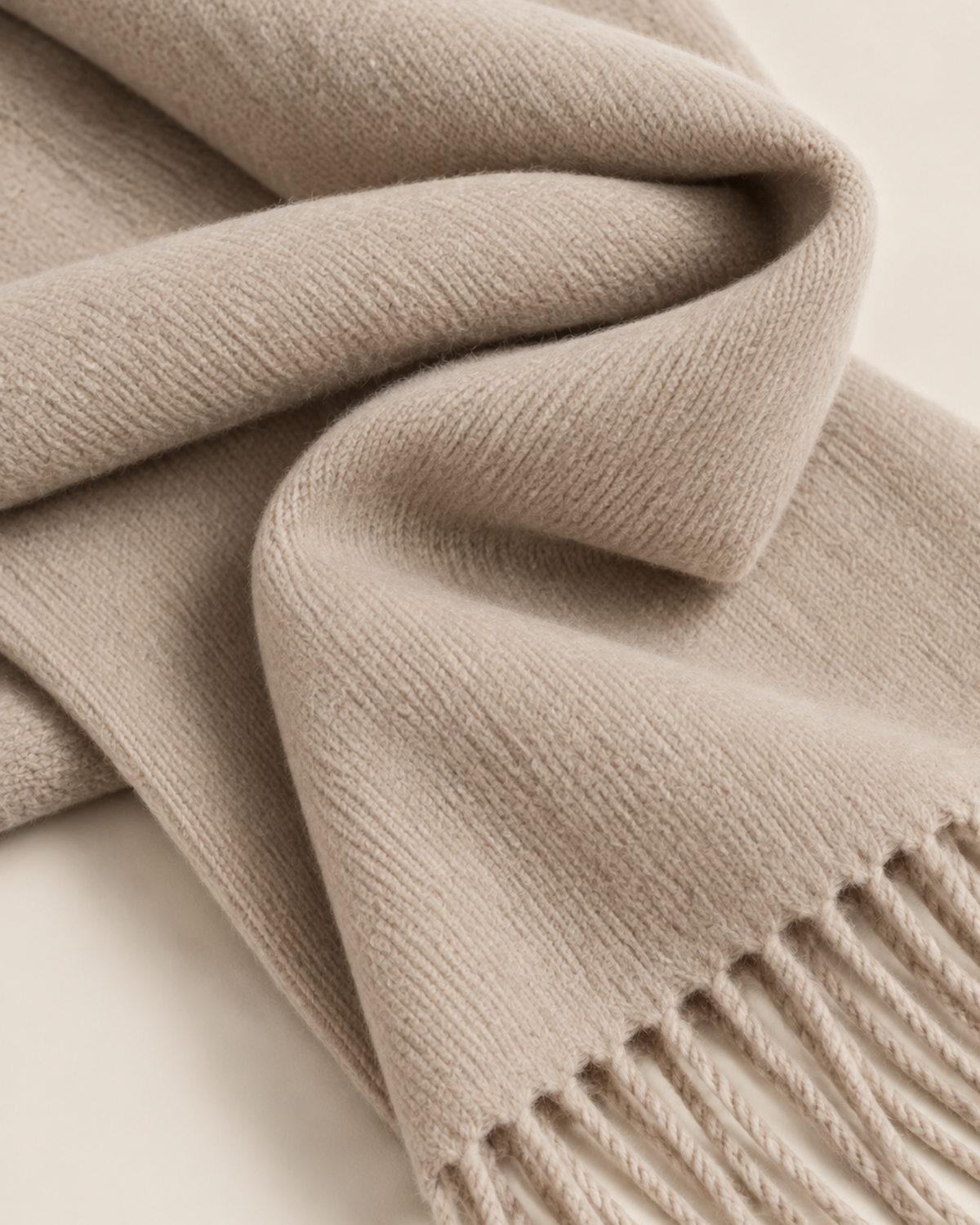 LUCIEN MERINO WOOL SCARF - SAND