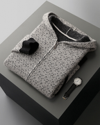 MERINO JACQUARD ZIP VEST