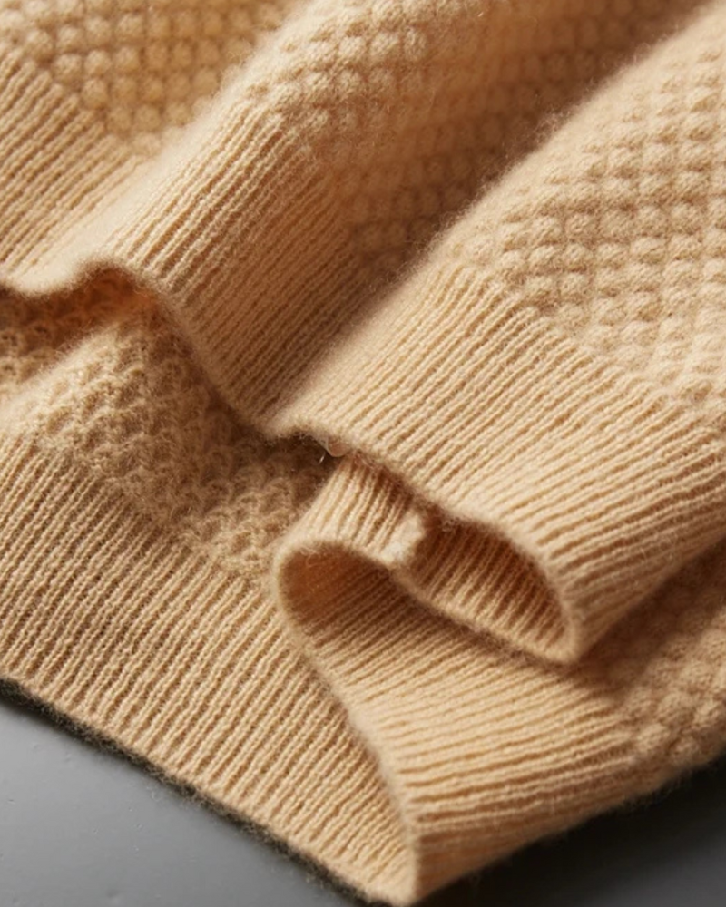 CASHMERE TWO-TONE CLASSIC POLO