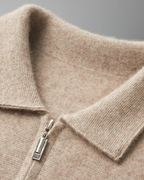 CASHMERE ZIP CARDIGAN