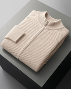CASHMERE RIBBED CLASSIC CARDIGAN