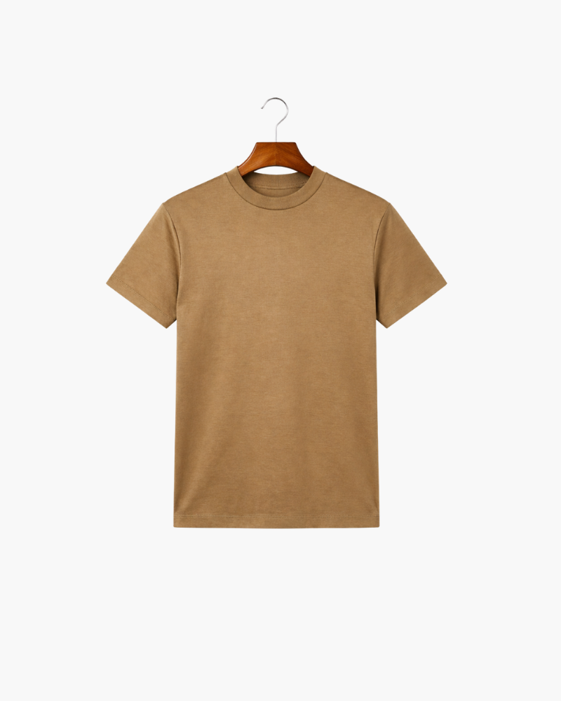 MERCERIZED COTTON TEE - OLIVE