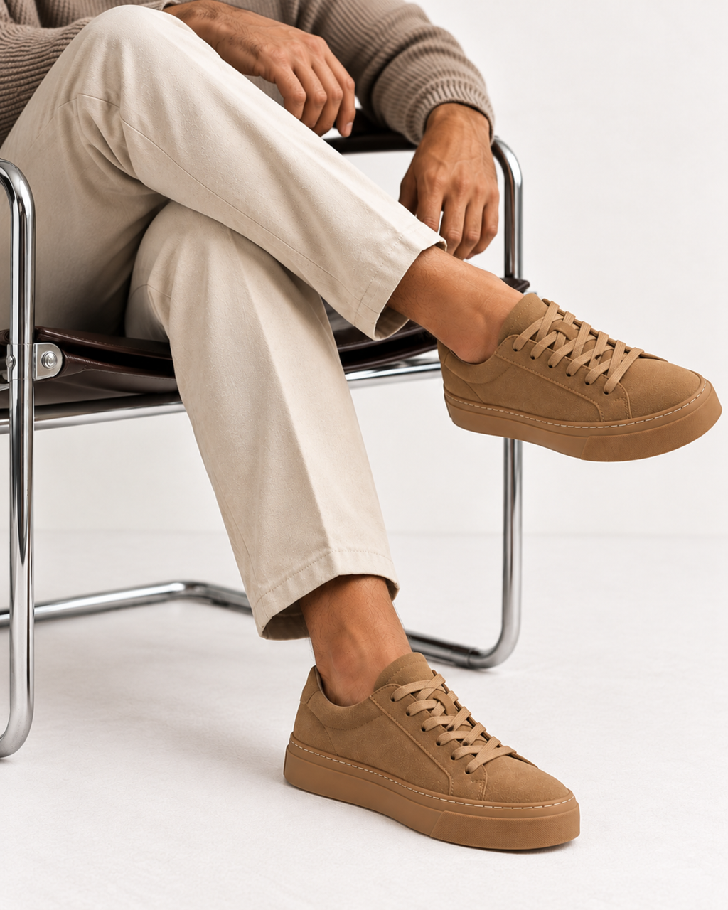 VERONA SUEDE SNEAKER - BROWN