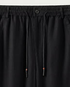 CAPRI STRETCH LINEN TROUSER - BLACK