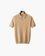 CASHMERE TWO-TONE CLASSIC POLO